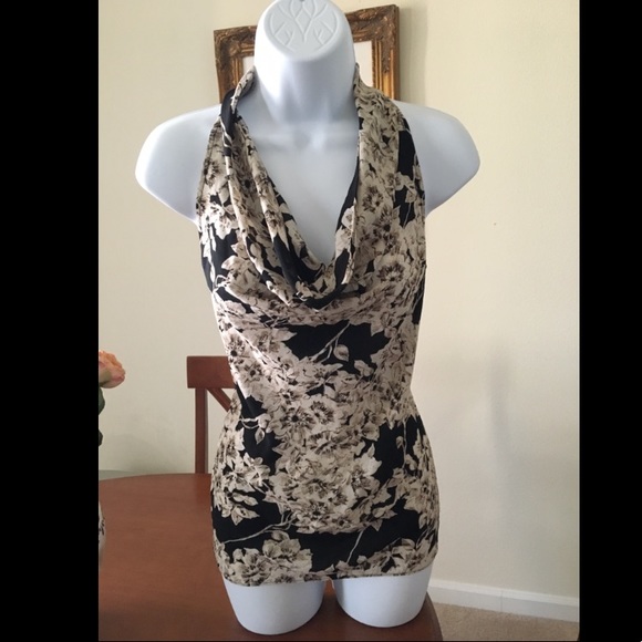 NWOT Banana Republic Cowl Floral Top - Picture 2 of 5